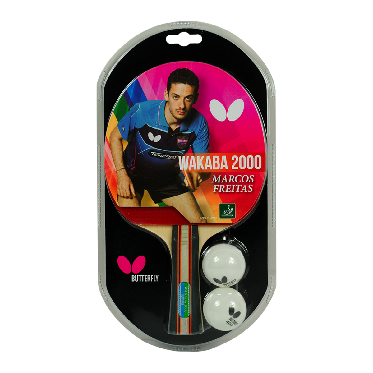 Butterfly Wakaba 2000 Racket: Pre-Assembled Racket